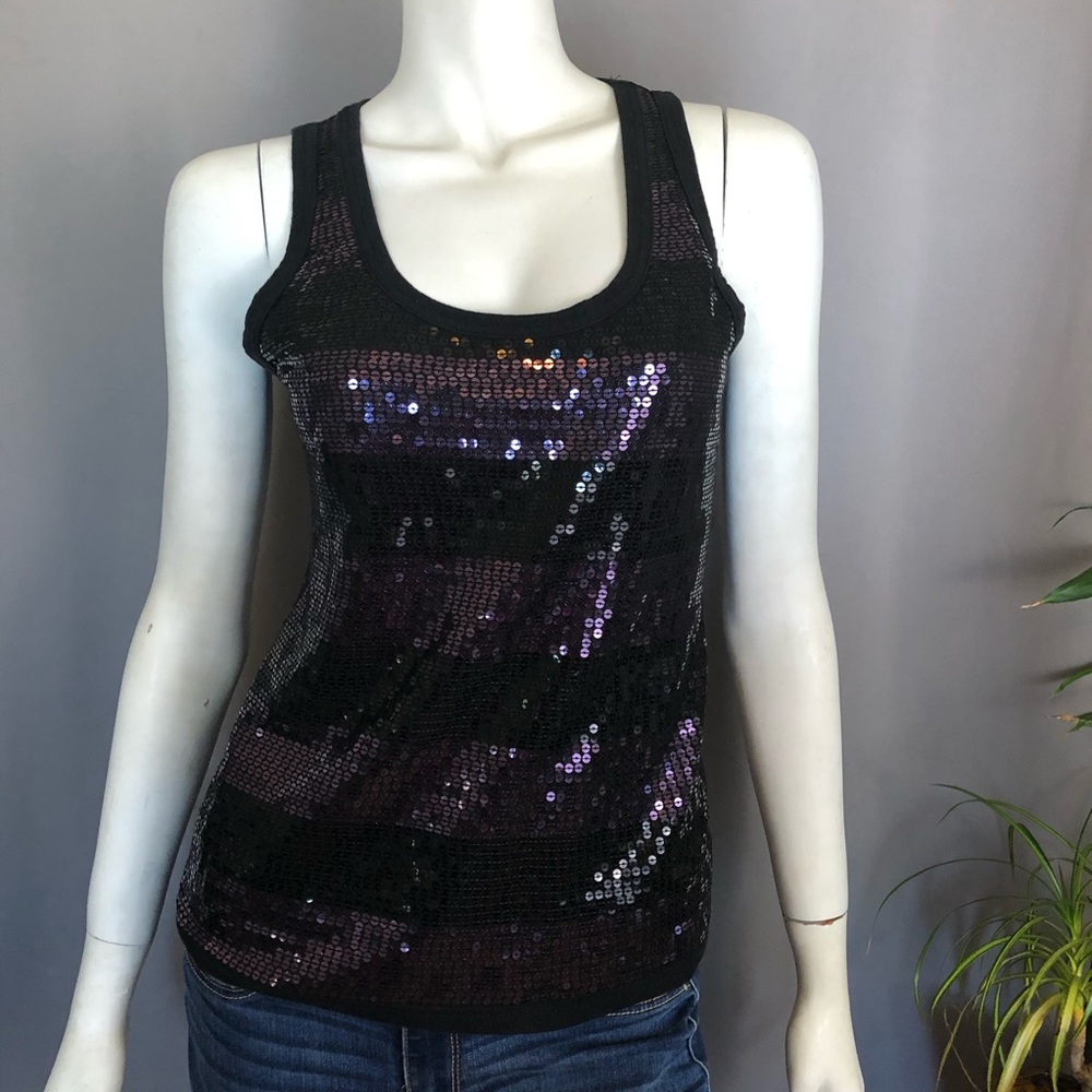 FOREVER 21 Sequined striped tank